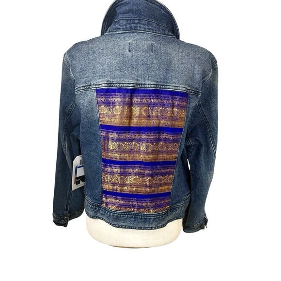 RE Generation by Celebrity Pink Jacket Womens Size XL Denim Jean Embellished New - Picture 5 of 15